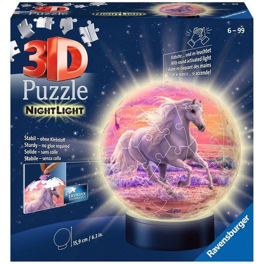 3D Puzzle Nachtlicht - Pferde am Strand