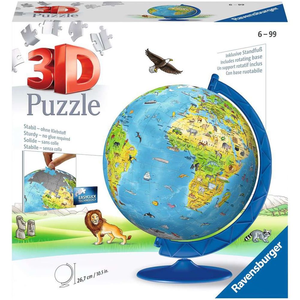 3D Puzzle Kids Globe, english