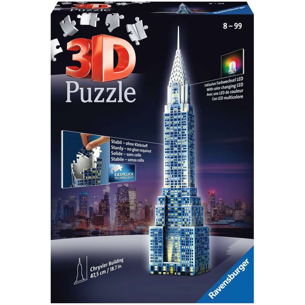 3D Puzzle Chrysler Building bei Nacht