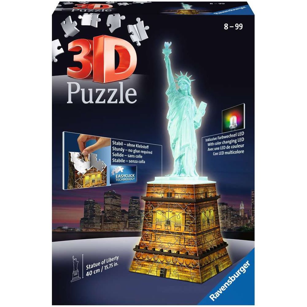 3D Puzzle Freiheitsstatue bei Nacht