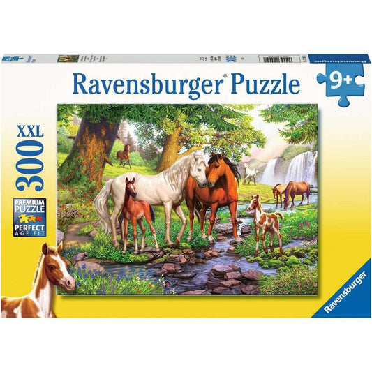 Puzzle Wildpferde am Fluss, 300 Teile