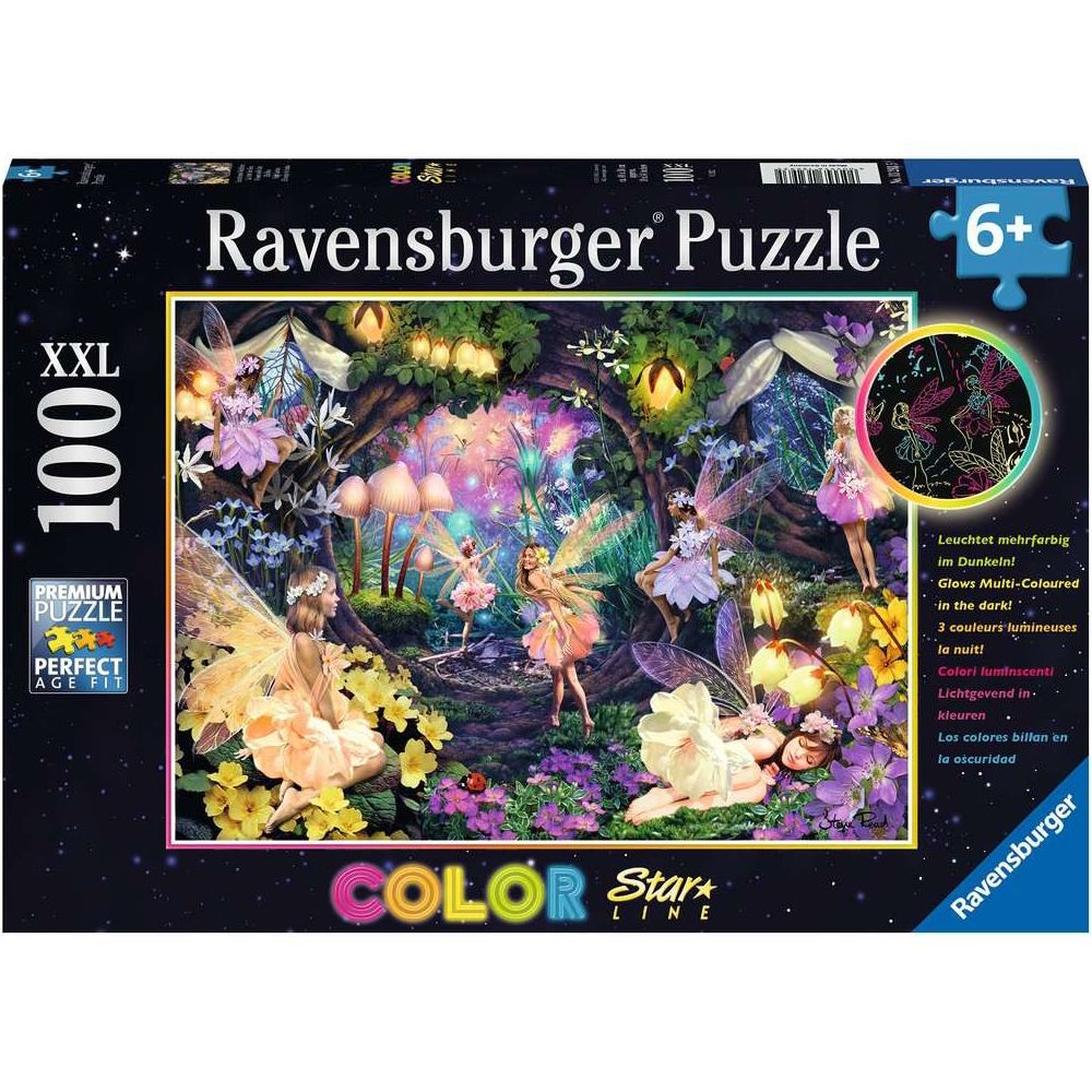 Puzzle Leuchtende Waldfeen, 100 Teile