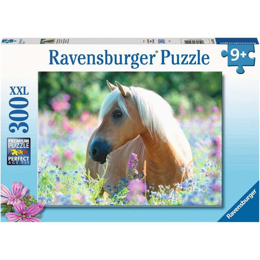 Puzzle Pferd im Blumenmeer, 300 Teile