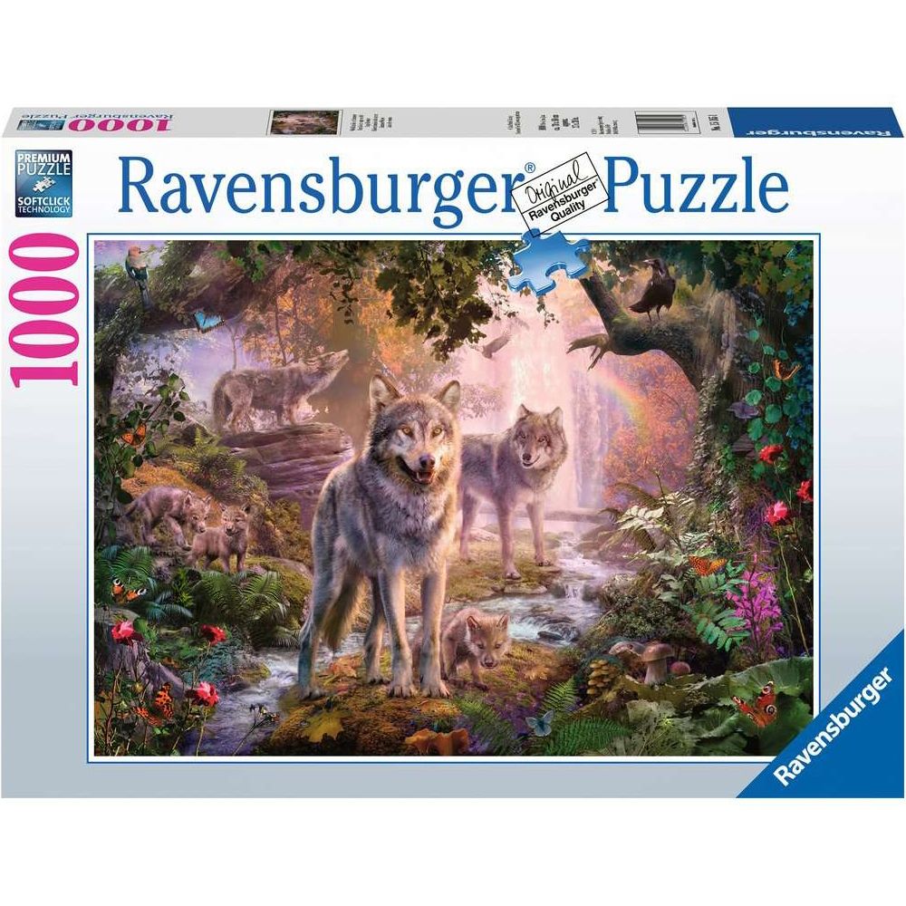 Puzzle Wolfsfamilie im Sommer, 1000 Teile