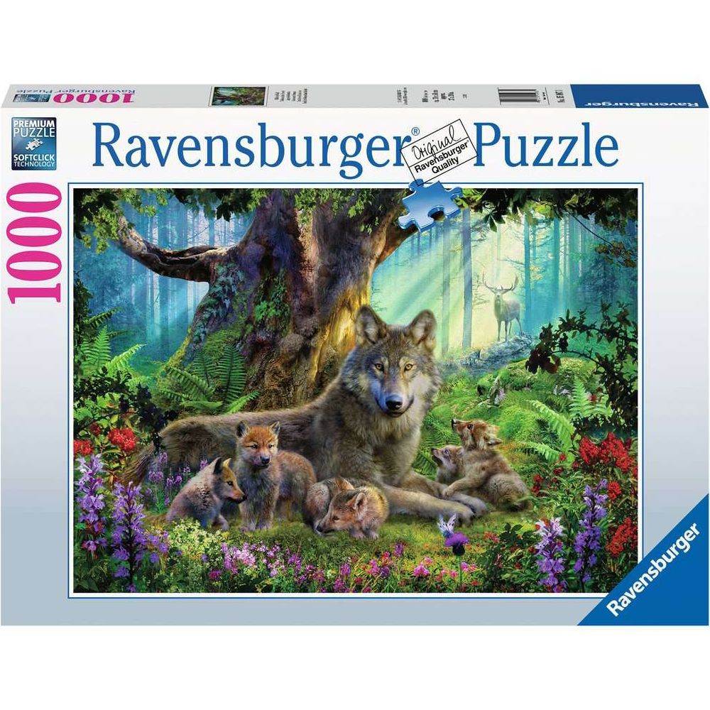 Puzzle Wölfe im Wald, 1000 Teile