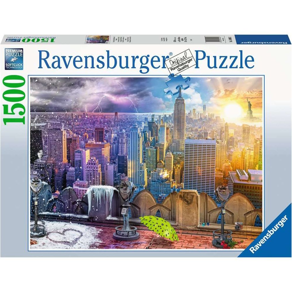 Puzzle New York im Winter und Sommer, 1500 Teile