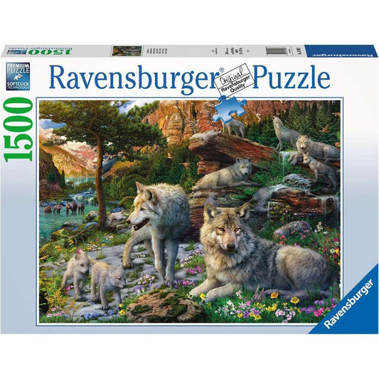 Puzzle Wolfsrudel im Frühlingserwachen, 1500 Teile