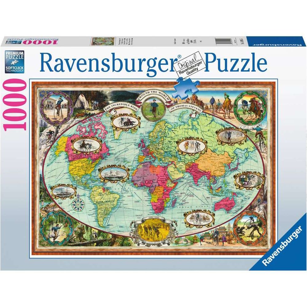 Puzzle Mit Fahrrad um die Welt, 1000 Teile