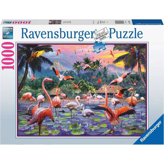 Puzzle Pinke Flamingos, 1000 Teile