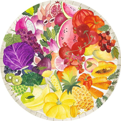 Puzzle Circle of Colors - Fruits & Vegetables, 500 Teile