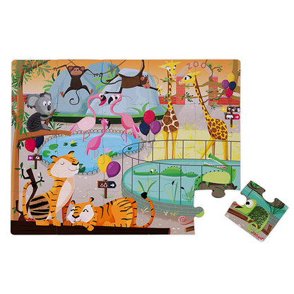 Puzzle Ein Tag im Zoo, 20 Teile