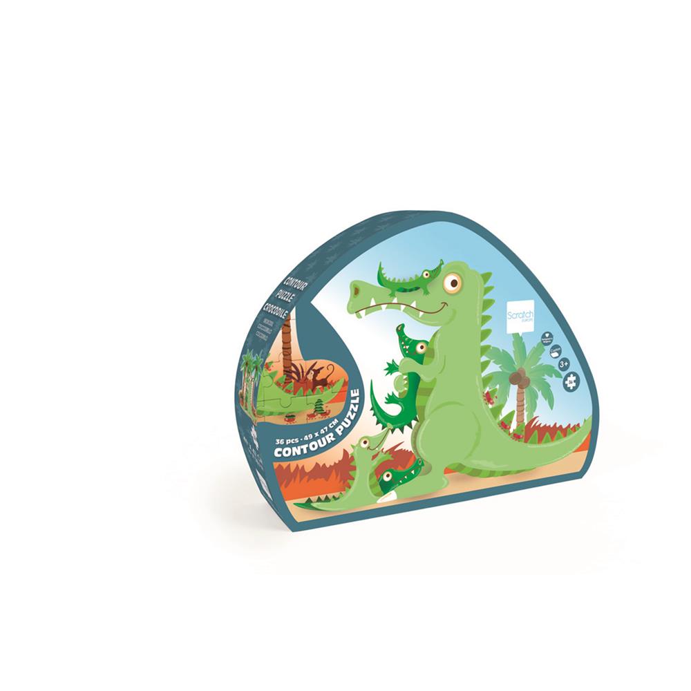 Puzzle Shape Puzzle Krokodil, 36 Teile