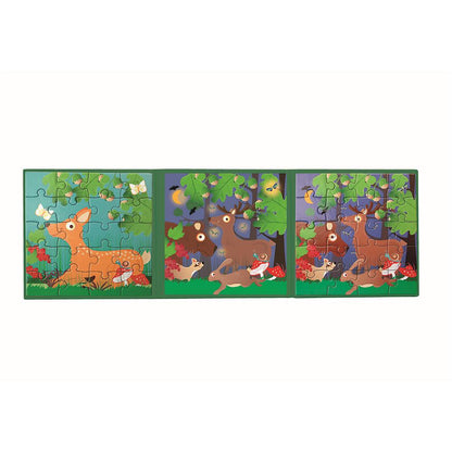 Puzzle Magnetpuzzle Waldtiere, 2 x 20 Teile