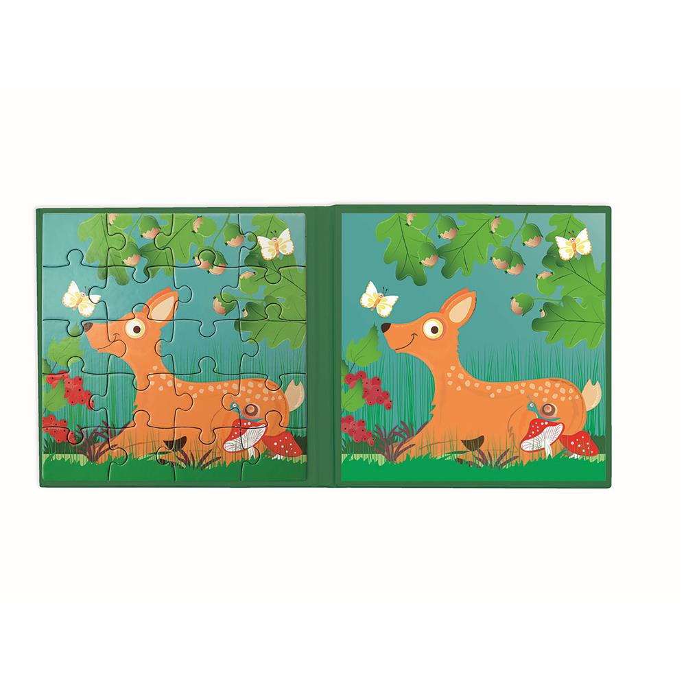 Puzzle Magnetpuzzle Waldtiere, 2 x 20 Teile