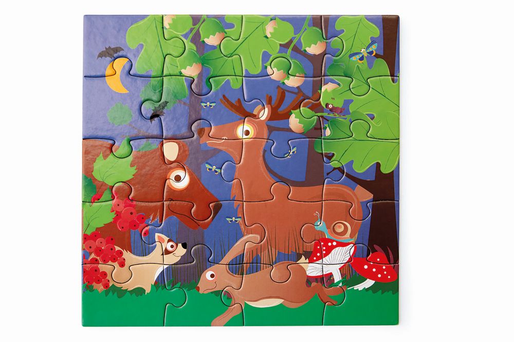 Puzzle Magnetpuzzle Waldtiere, 2 x 20 Teile