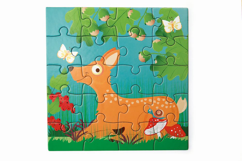 Puzzle Magnetpuzzle Waldtiere, 2 x 20 Teile