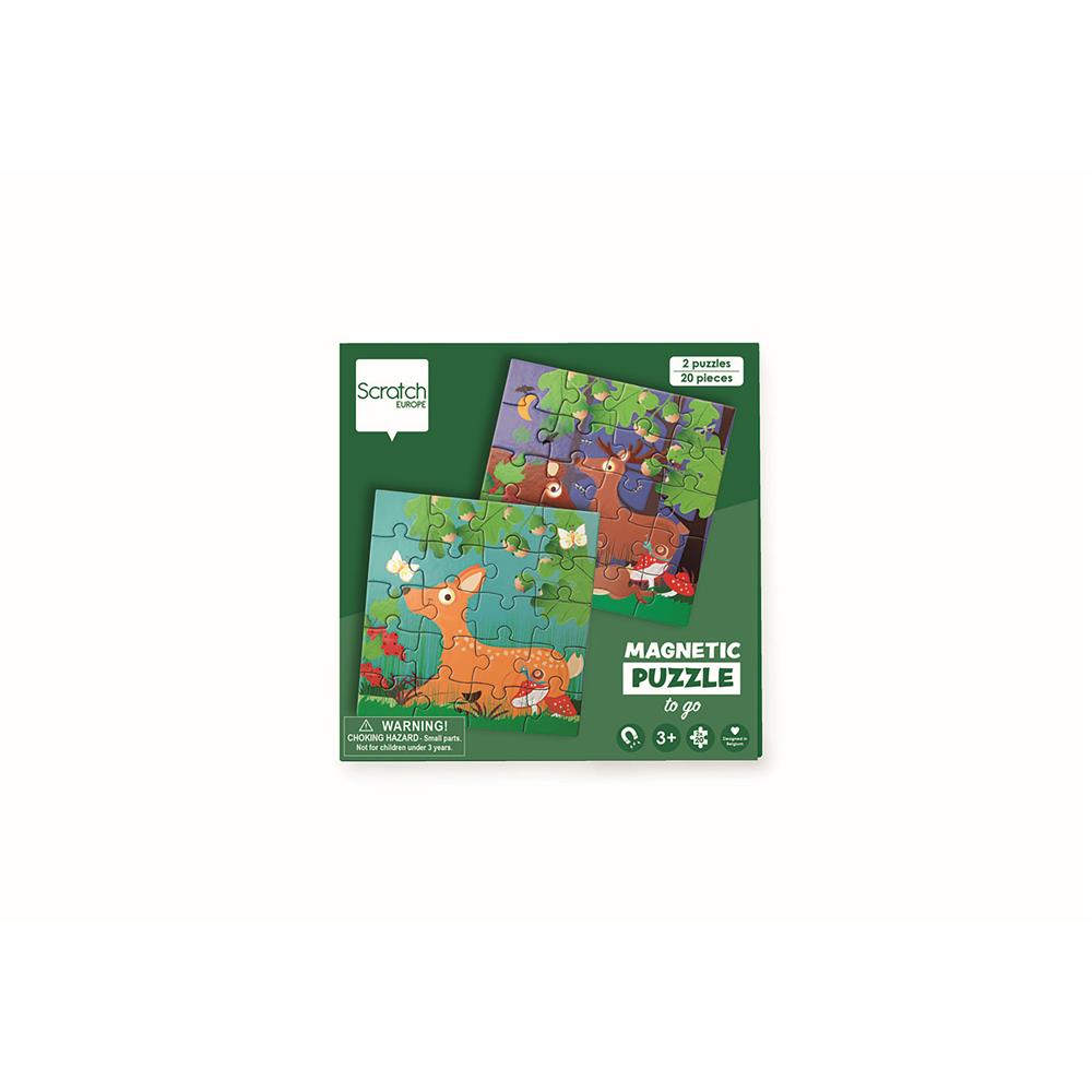 Puzzle Magnetpuzzle Waldtiere, 2 x 20 Teile