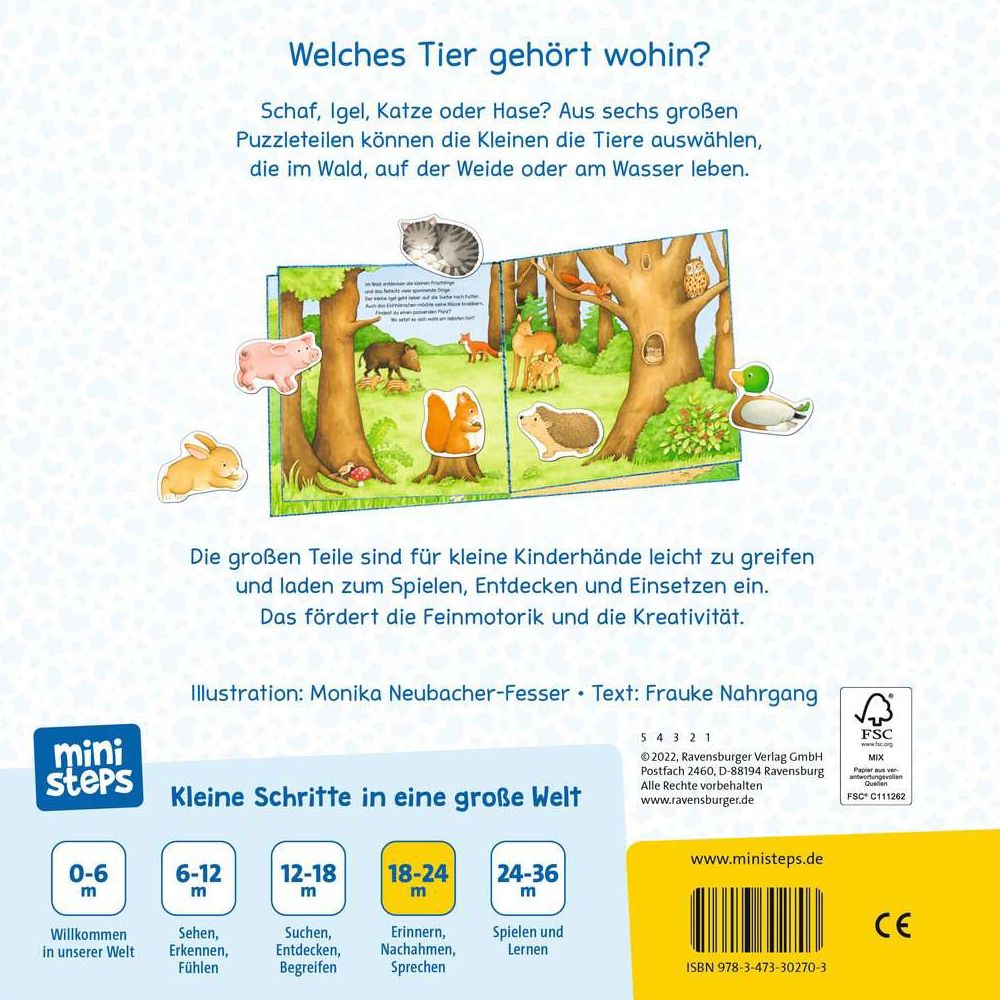 Puzzle ministeps: Mein grosses Tiere Puzzle-Spielbuch