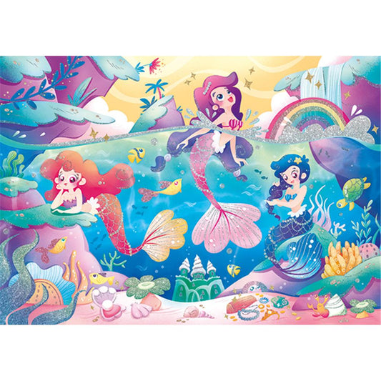 Puzzle Glitter Meeresgrund, 104 Teile