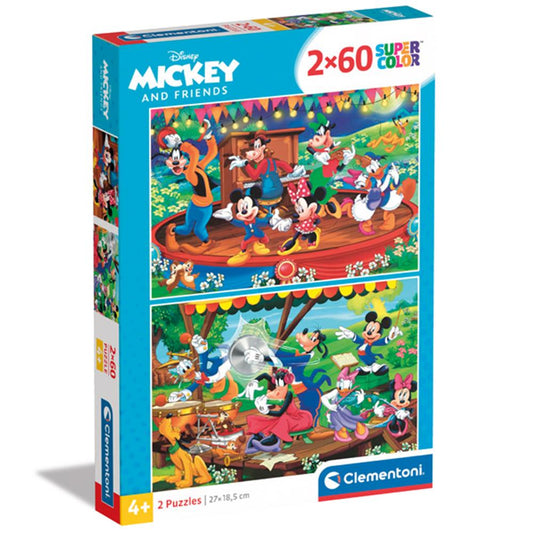 Puzzle Mickey Mouse, 2 x, 60 Teile