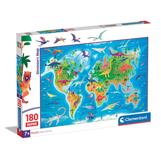 Puzzle Dinosaurier Karte, 180 Teile