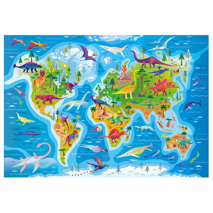 Puzzle Dinosaurier Karte, 180 Teile