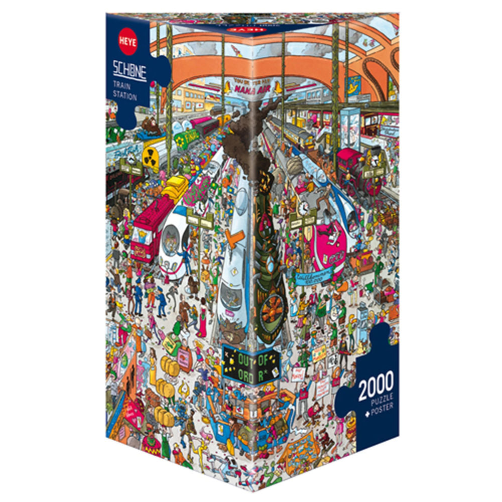 Puzzle Train Station Triangular, 2000 Teile