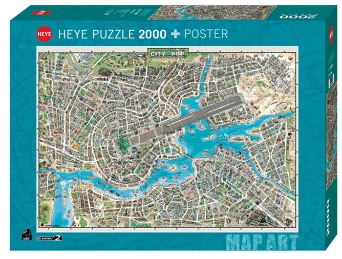 Puzzle City of Pop Standard, 2000 Teile