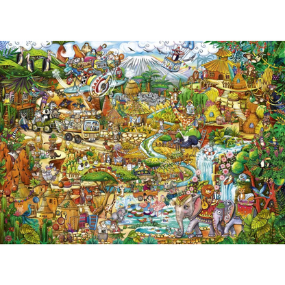 Puzzle Exotic Safari Triangular, 2000 Teile