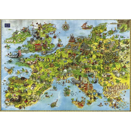 Puzzle Dreieckspuzzle United Dragons of Europe, Degano, 4000 Teile