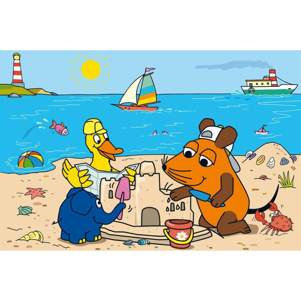 Puzzle Die Maus, Gute Freunde, 3 x 24 Teile