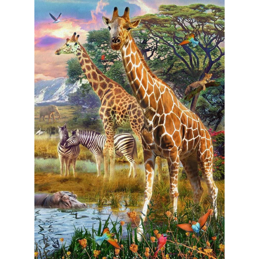 Puzzle Bunte Savanne, 150 Teile