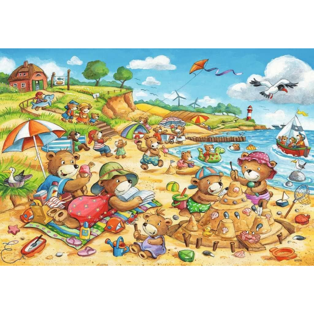 Puzzle Kinderpuzzle Urlaub am Meer, 2 x 24 Teile