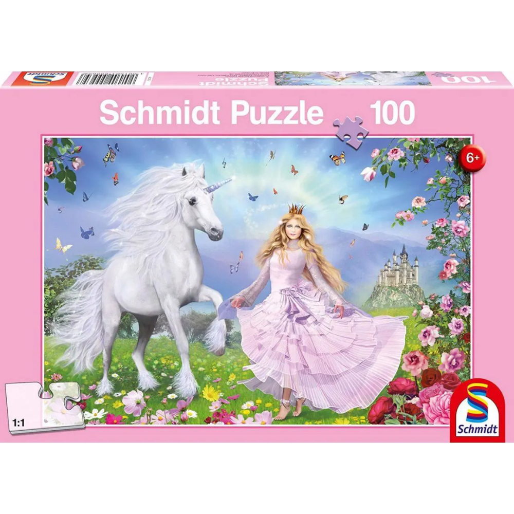 Puzzle Prinzessin der Einhörner, 100 Teile