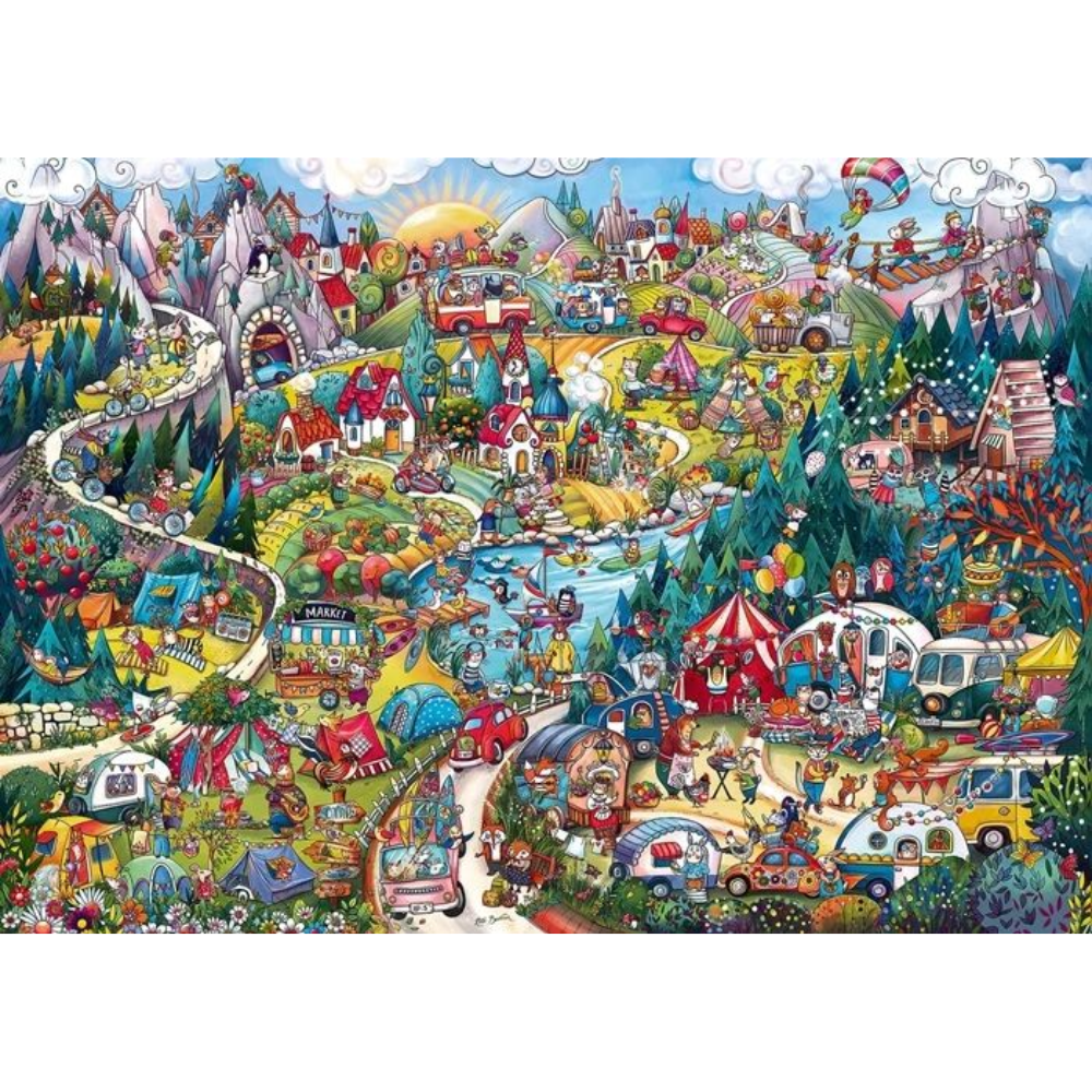 Puzzle Go Camping! Triangular, 2000 Teile