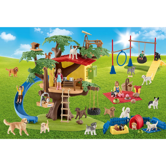 Puzzle Farm World, Fröhliche Hunde inkl. Original-Figur, 40 Teile