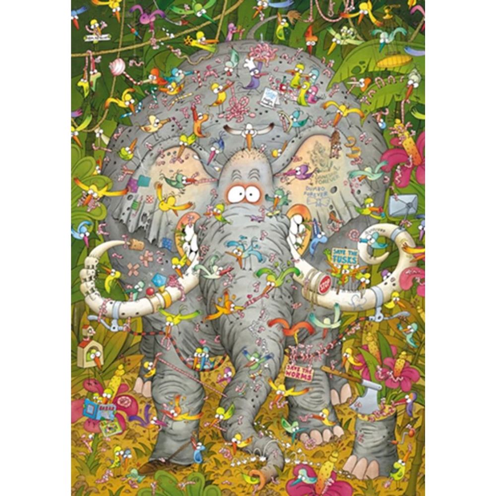 Puzzle Elephant's Life Triangular, 1000 Teile