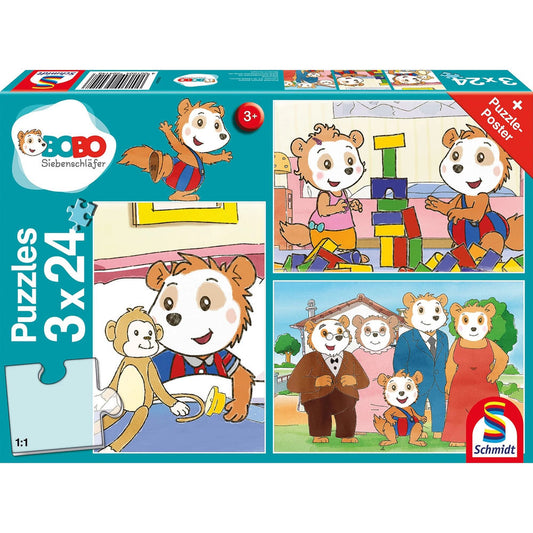 Puzzle Freunde und Familie, 3 x 24 Teile