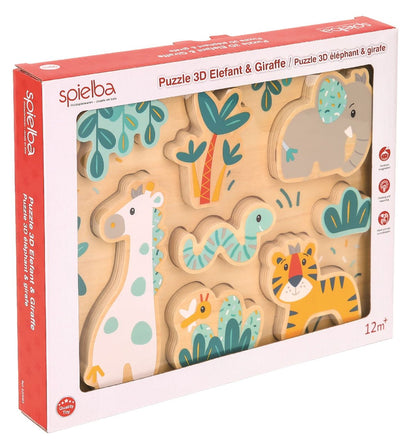 3D Puzzle Elefant & Giraffe