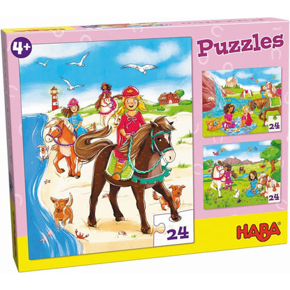 Puzzle Pferdefreundinnen, 24 Teile