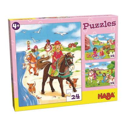 Puzzle Pferdefreundinnen, 24 Teile