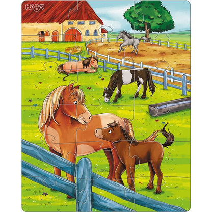 Puzzle Bauernhoftiere, 1 x 12, 1 x 15, 1 x 18 Teile