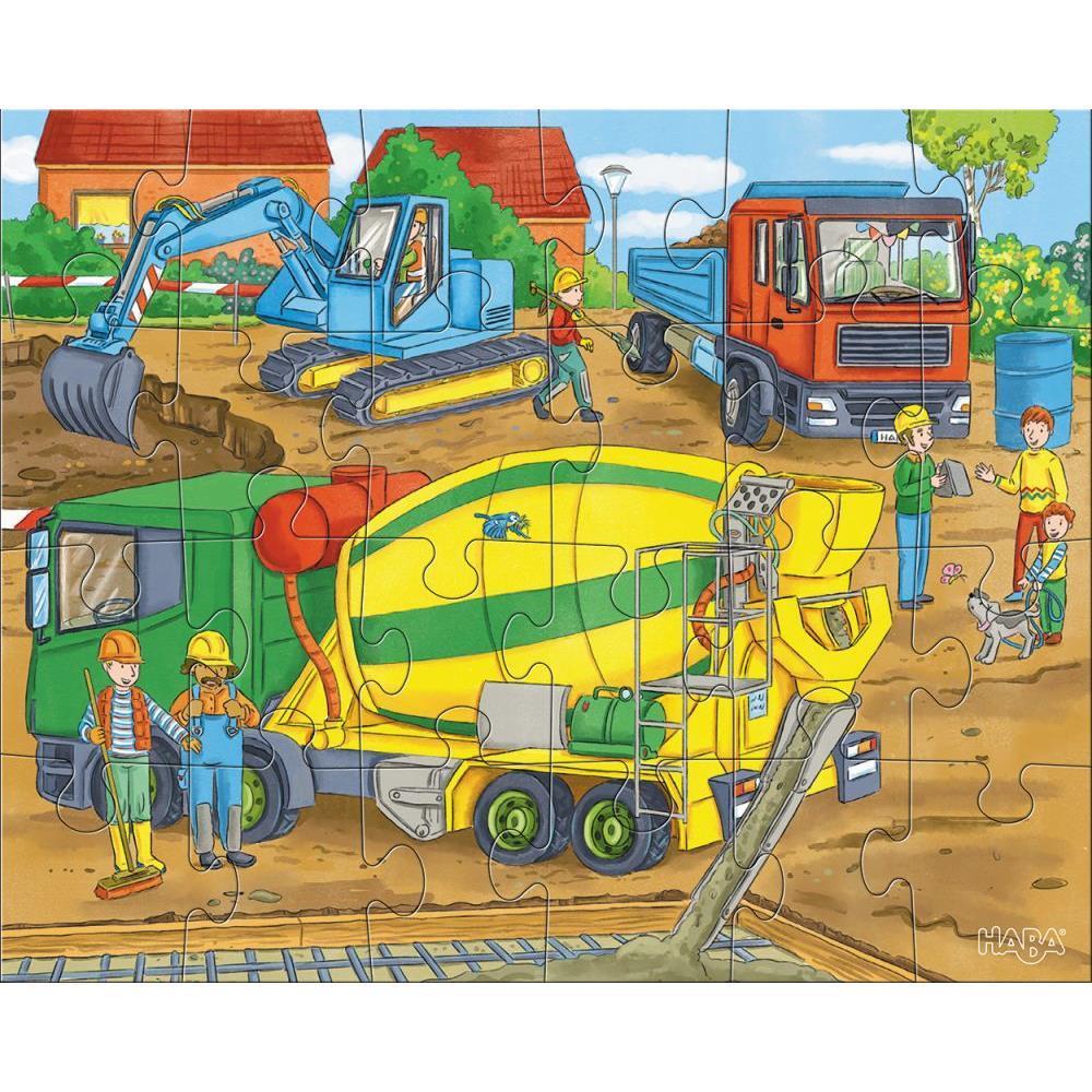 Puzzle Auf der Baustelle, 3 x 24 Teile