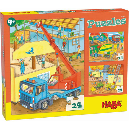 Puzzle Auf der Baustelle, 3 x 24 Teile