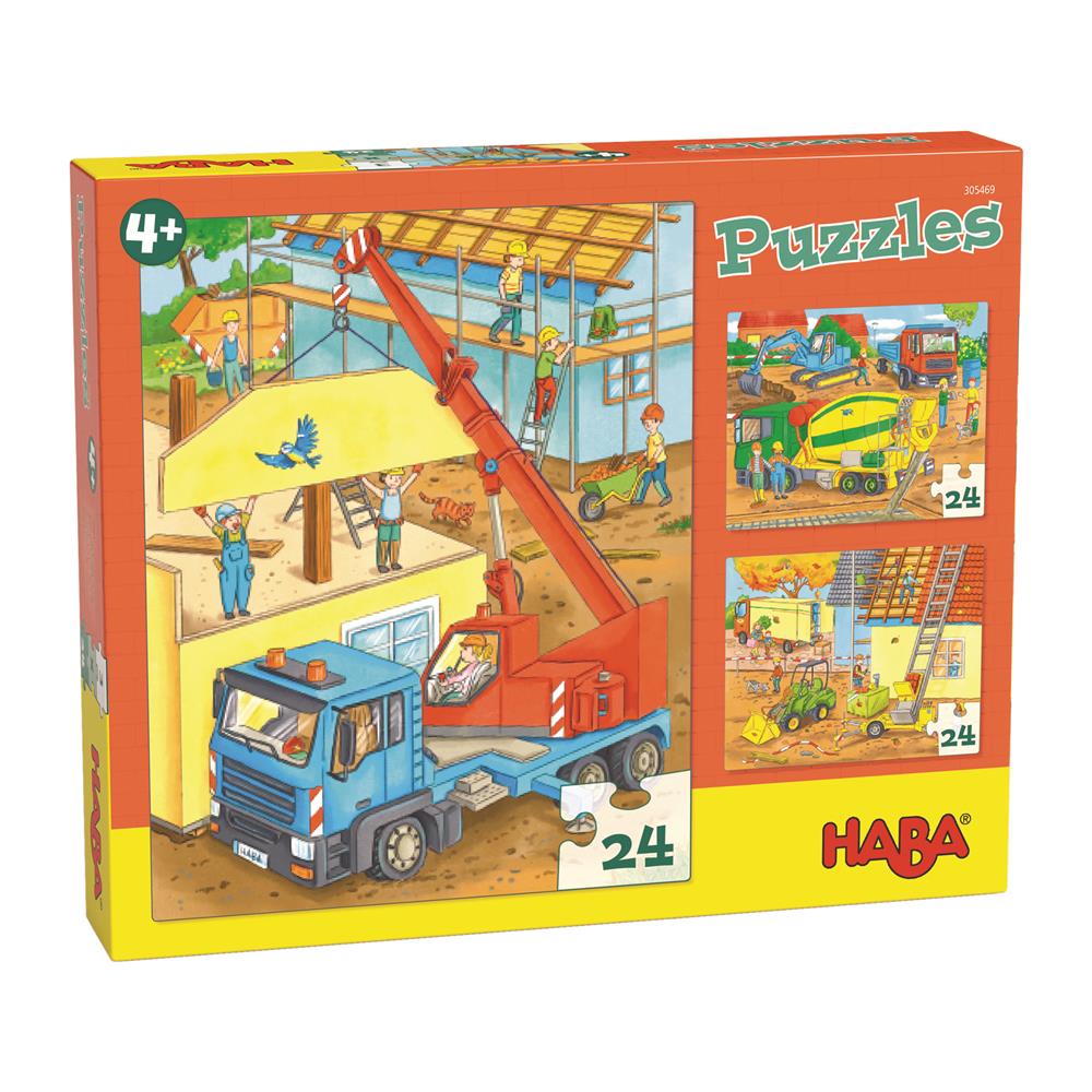 Puzzle Auf der Baustelle, 3 x 24 Teile