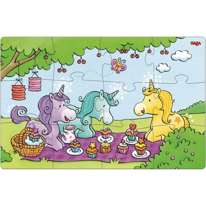 Puzzle Einhorn Glitzerglück – Rosalie & Friends, 2 x 12 Teile