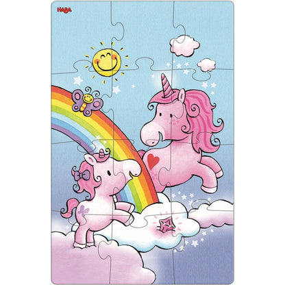 Puzzle Einhorn Glitzerglück – Rosalie & Friends, 2 x 12 Teile