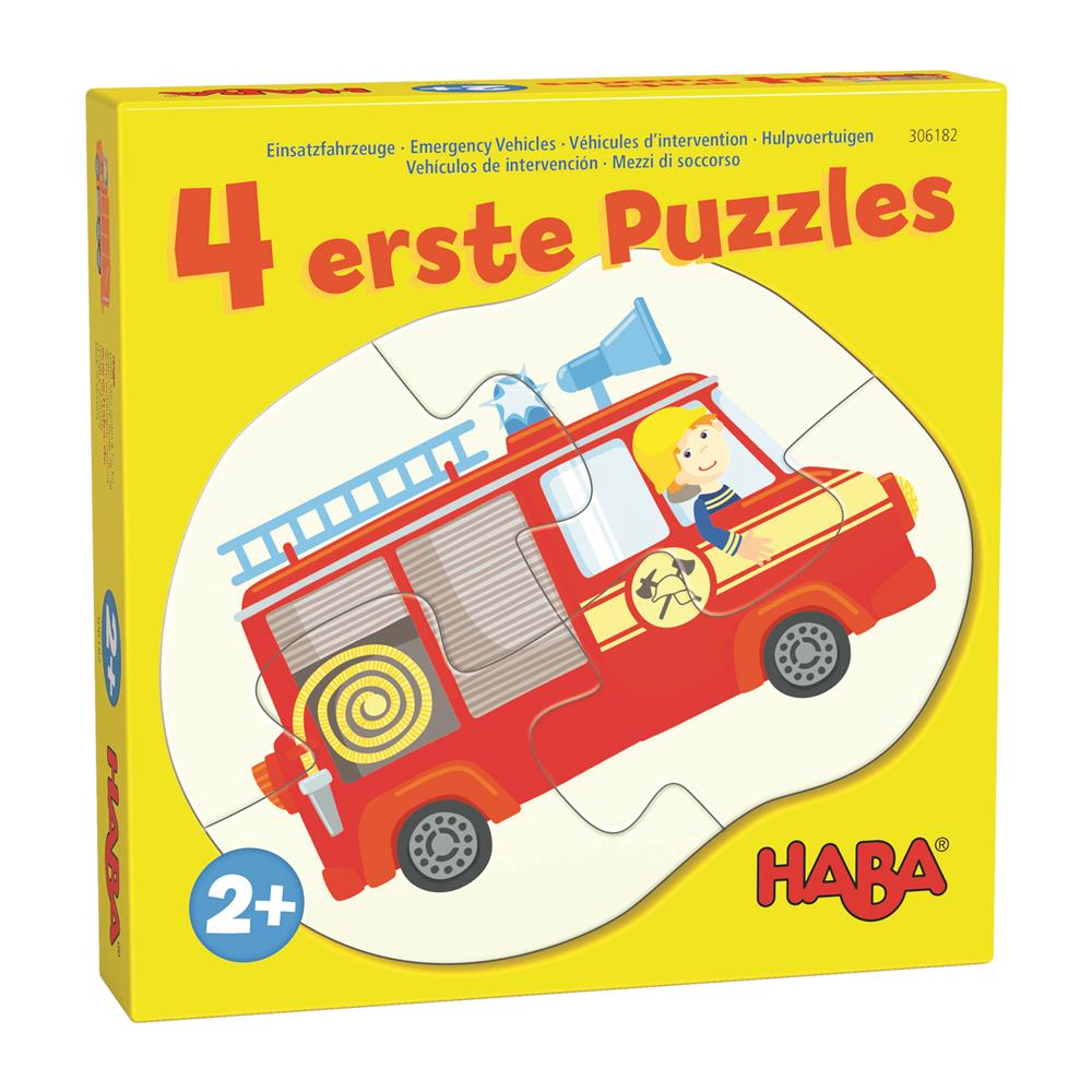 Puzzle 4 Erste Puzzles – Einsatzfahrzeuge, 4 x 4 Teile