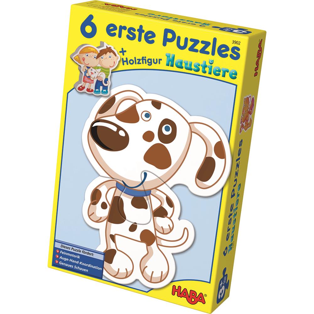 Puzzle Erste Puzzle - Haustiere, 2 x 6 Teile