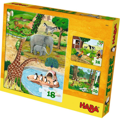 Puzzle Tiere, 18 Teile